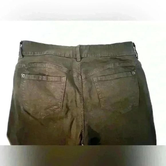 Size16/33 INC Black Denim Flare Leg Jeans rich black - Picture 9 of 12